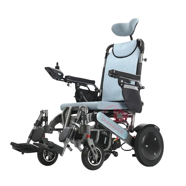 ویلچر برقی تاشو سبک پیشرفته با آلیاژ هوانوردی مدل D-RA8000-UPMR تایوانی دیاناوکس